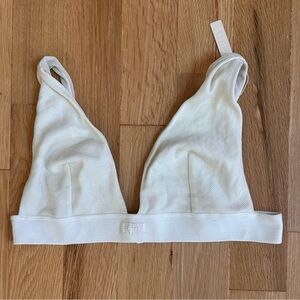 SKIMS Bone Ribbed Cotton Bralette 3X